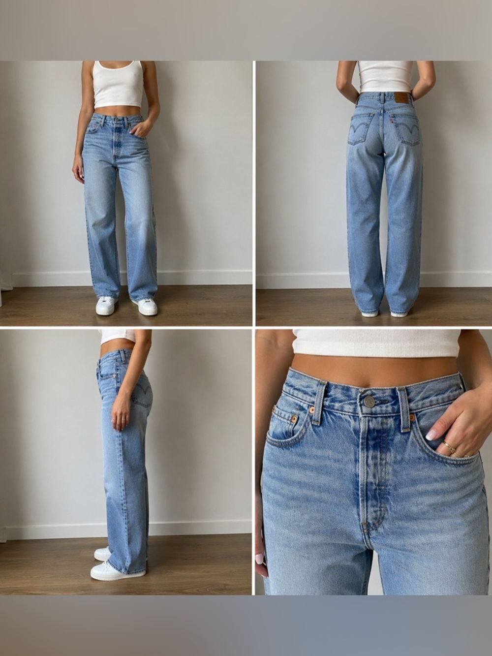 Levi’s Ribcage Straight Jeans 27x29 Light Wash High Rise Vintage Fit - Picture 1 of 9